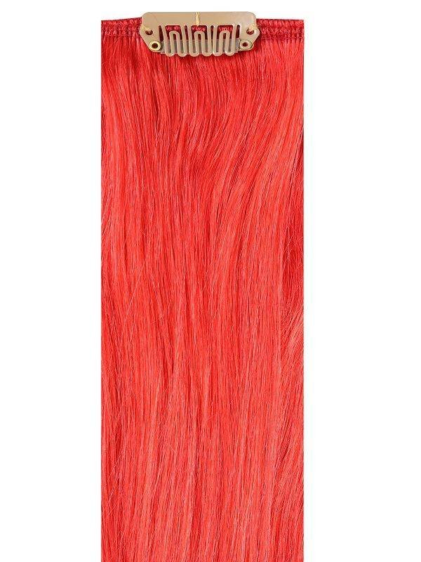 Full head clip-in red hair extensions with 14 clips and 8 pieces, 16-24 inch length, 100% Indian Remy human hair