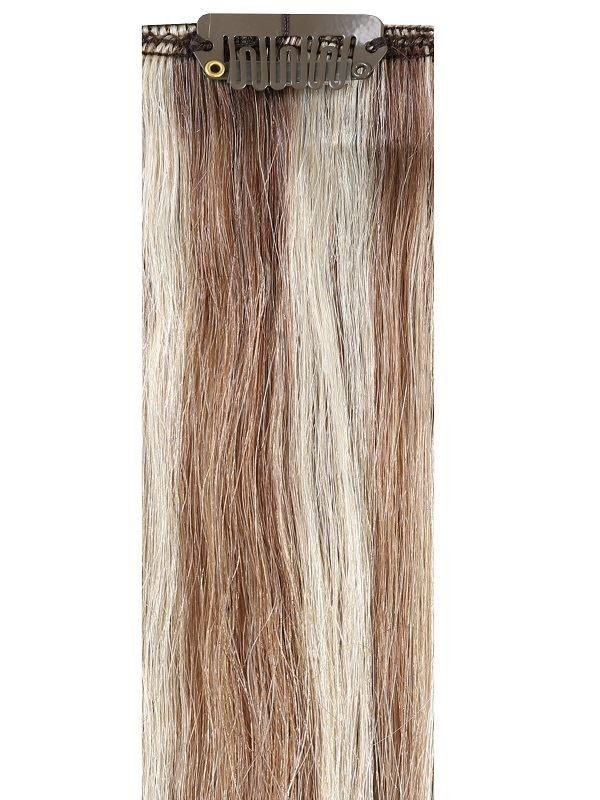 Premium Head Clip-In Hair Extensions Cookies n Cream #5A Ash color 16-24 inch length