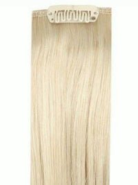 Premium head clip-in bleach blonde #60 hair extensions with 28 clips and 16 pieces