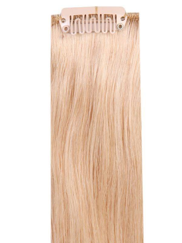 Deluxe Head Clip-In Hair Extensions Honey Blonde #22 with 21 clips and 12 pieces of 100% Indian Remy Human Hair