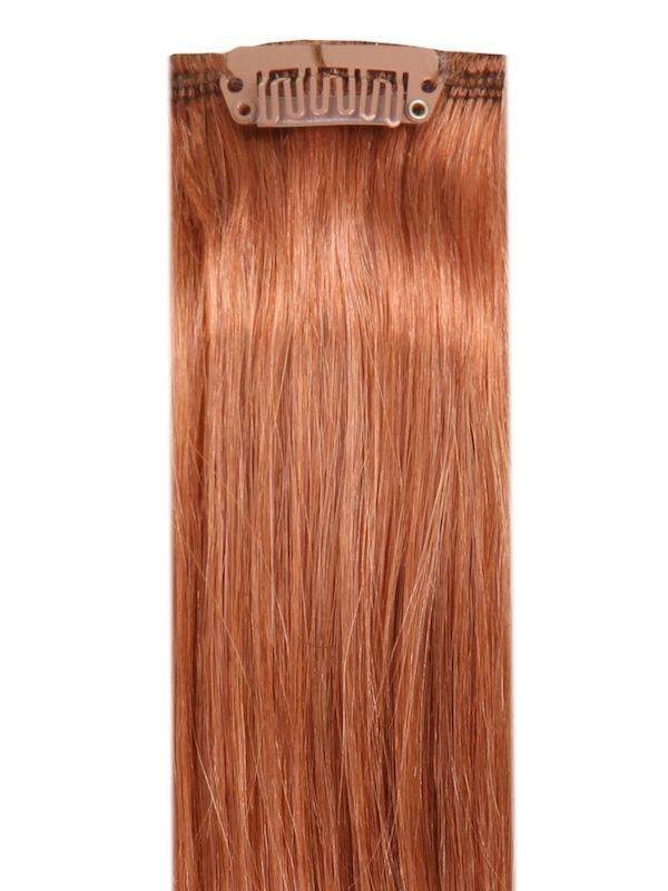 Premium Head Clip-In Light Auburn #30 Hair Extensions 16-24 inch 100% Indian Remy Human Hair