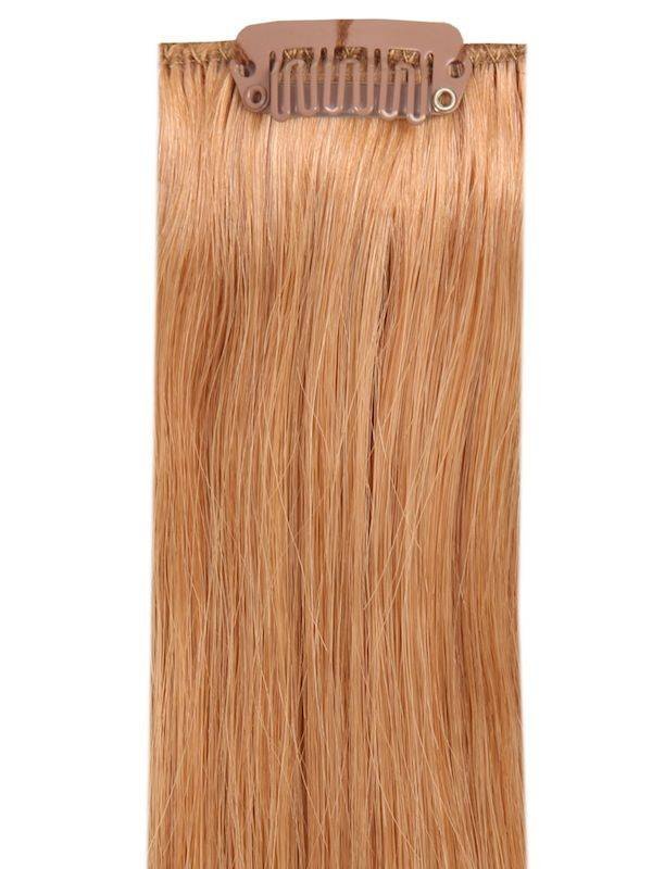 Full head clip-in mousy brown #14 hair extensions with 14 clips and 8 pieces