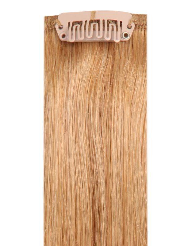 Premium Head Clip-In Strawberry Blonde #27 Hair Extensions with 28 clips and 100% Indian Remy Human Hair