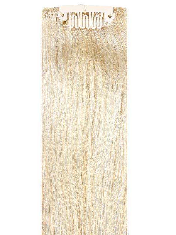 Full Head Clip-In Hawaii Blonde #60 Ash 16-24 inch human hair extensions with 14 clips