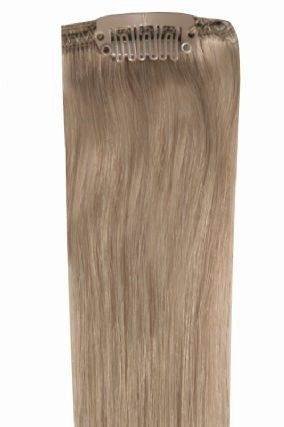 Full head clip-in hair extensions dark ash blonde #17 with 14 clips and 8 pieces complete set
