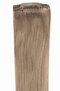 Deluxe Head Clip-In dark ash blonde #17 hair extensions with 21 clips and 100% Indian Remy human hair