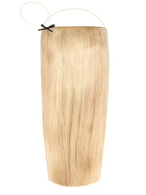 Deluxe Halo Apollonia Blonde #20/24/60 hair extensions with adjustable clear wire and no-damage application