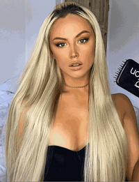 Premium head clip-in golden blonde #24 hair extensions with 28 clips and 100% Indian Remy human hair