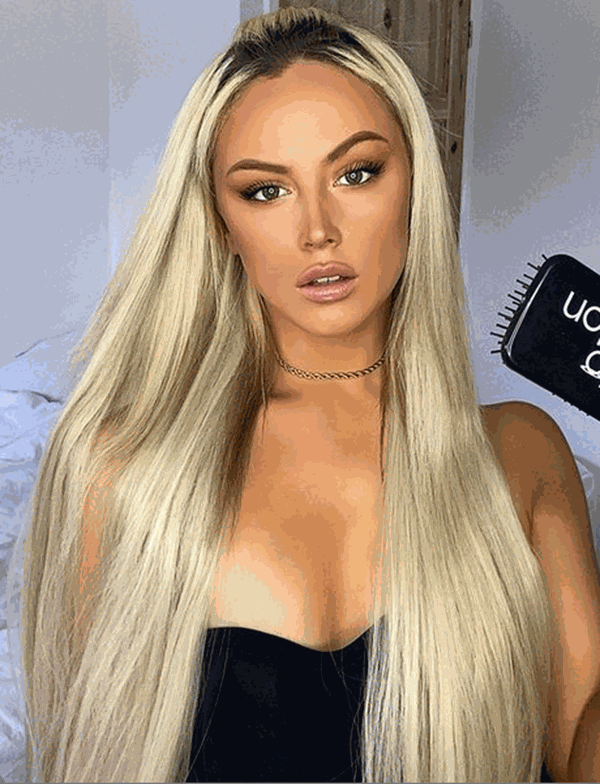 Premium head clip-in golden blonde #24 hair extensions with 28 clips and 100% Indian Remy human hair