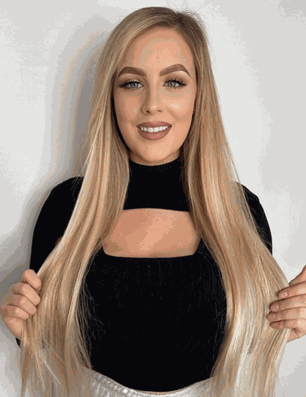 Deluxe Head Clip-In Mixed #17/Ash Blonde Hair Extensions