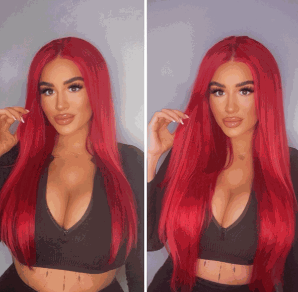 Deluxe Head Clip-In Red Hair Extensions